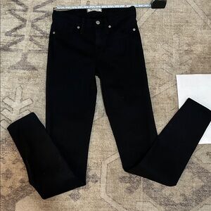 Madewell 9” 26 TL High Rise Skinny True Black Jeans